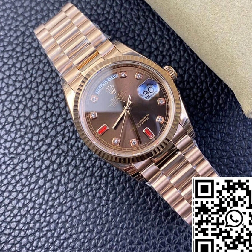 EW Rolex Day 118235 Rose Gold Factory Date 1217